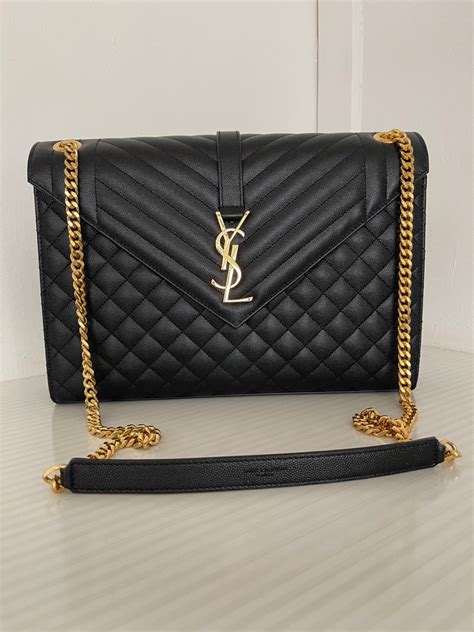 ysl large envelope bag silver|used YSL envelope bag large.